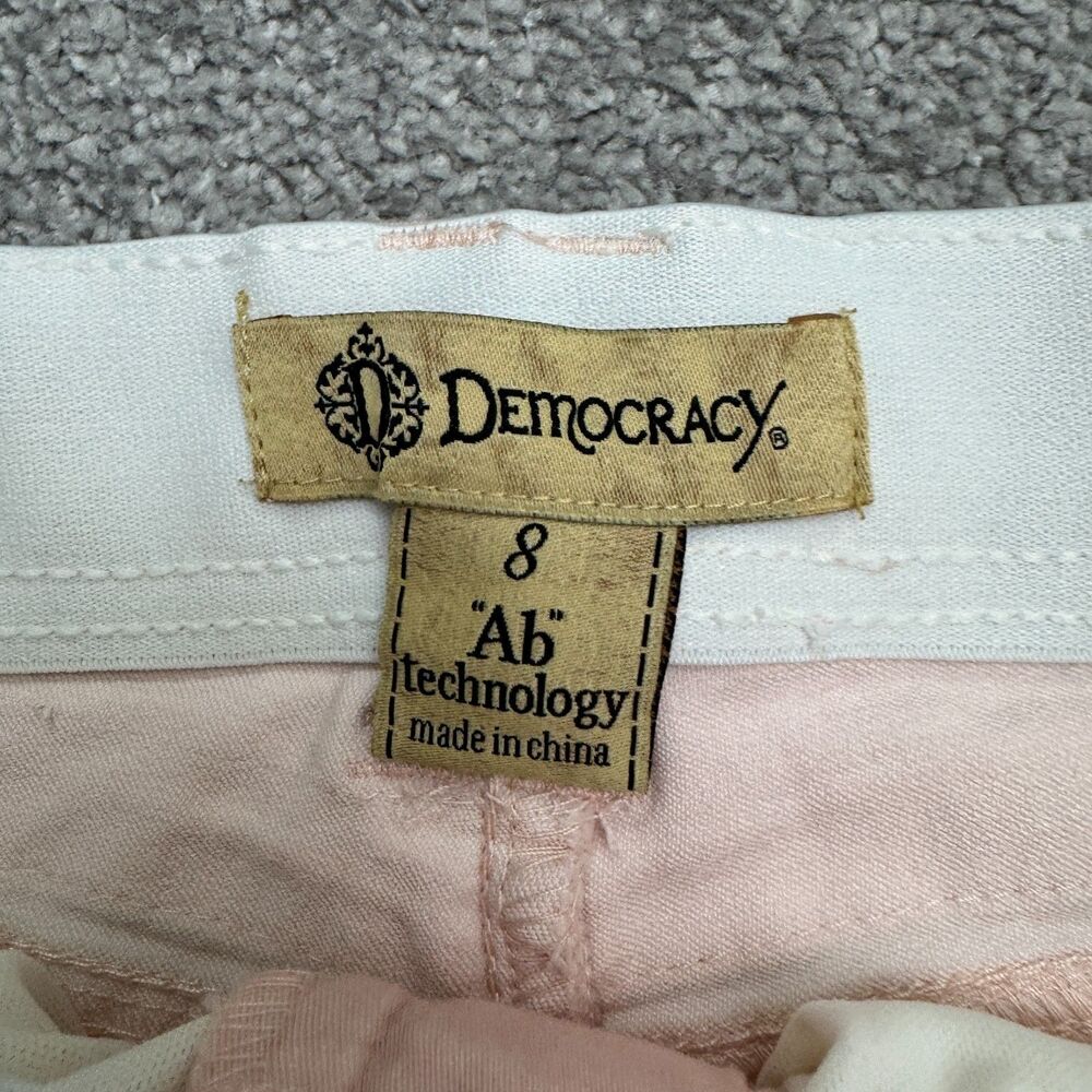 Democracy Ab Technology Freedom Ankle Denim Jeans Womens 8 Pink Stretch NWT - Picture 6 of 16